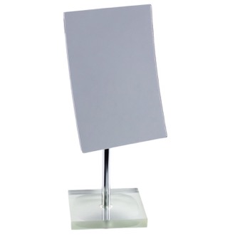 Makeup Mirror Square Countertop 2.5x Makeup Mirror in Silver Gedy RA2018-73